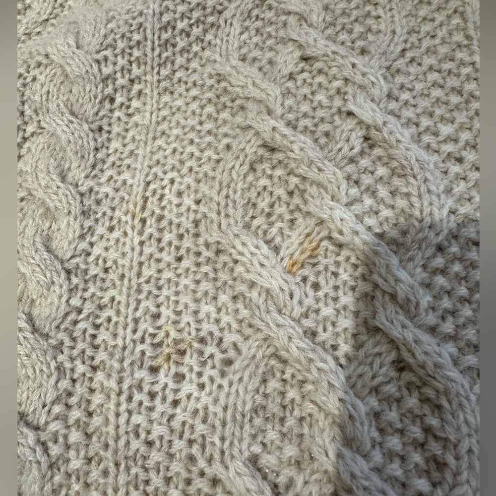 Vintage J. Crew Wool Cable Knit Fisherman’s Sweater - Picture 7 of 9